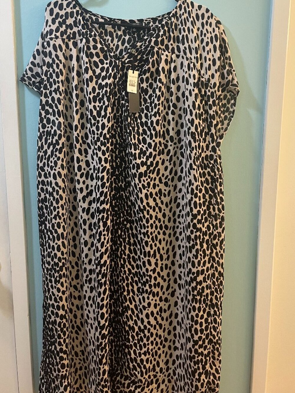 Talbots NWT Leopard Print Dress, Size 20